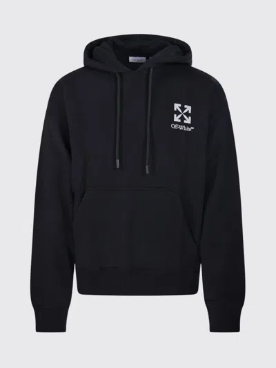 Off-white Small Arrow Logo Hoodie In Black Cotton