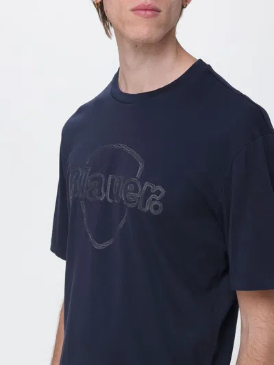 Blauer T-shirt Men In Blue