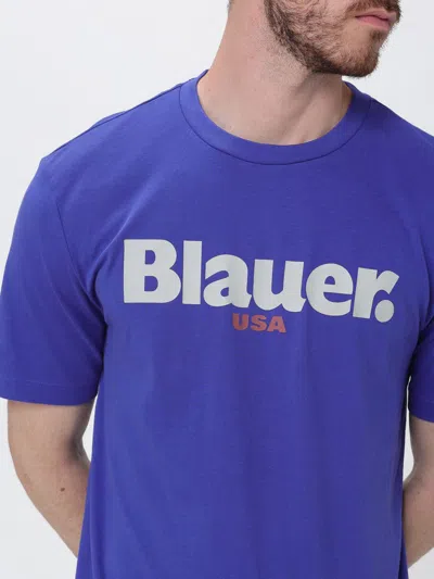 Blauer T-shirt Men In Blue