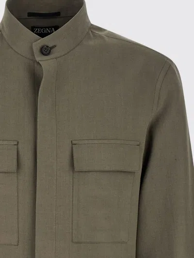 Zegna Shell Jacket In Green