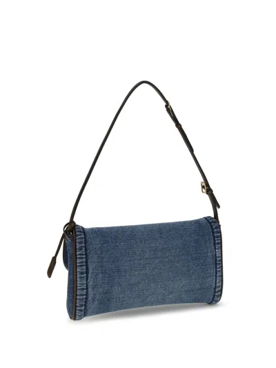 Valentino Garavani  Garavani Devain Small Denim Shoulder Bag Woman Denim Uni In Blue