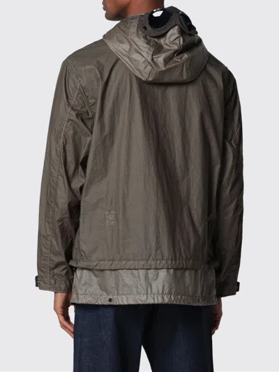 C.p. Company C.p.company Lead Grey Bitm Nylon Goggle Jacket In Brown