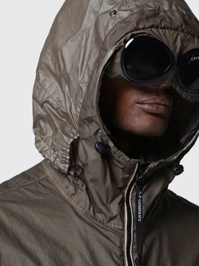 C.p. Company C.p.company Lead Grey Bitm Nylon Goggle Jacket In Brown