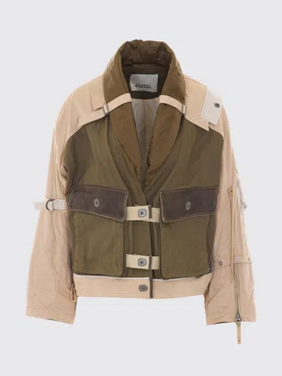 Isabel Marant Julissa Leather-trimmed Organic Cotton Jacket In Multi