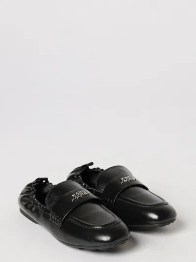 Marc Jacobs Logo-plaque Leather Loafers In Black