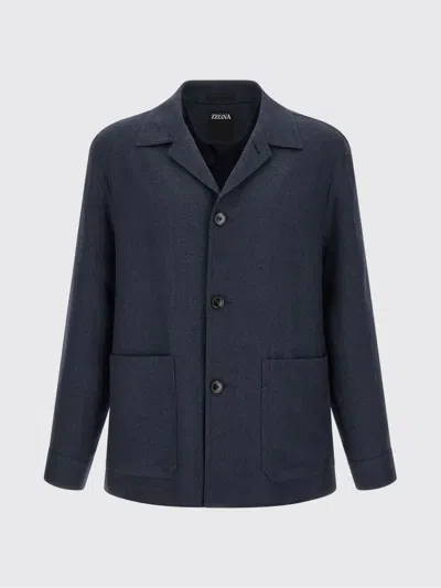 Zegna Patch-pocket Buttoned Shirt Jacket In Multi