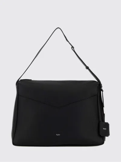 Max Mara Leather Kipperl Laptop Shoulder Bag Adjustable In Black
