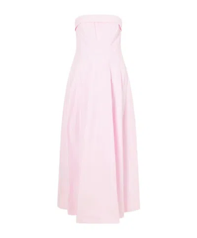 Simkhai Womens Daisy Avril Strapless Bustier Cotton-blend Maxi Dress In Pink