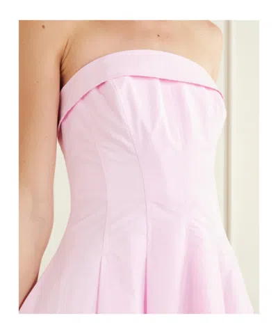 Simkhai Womens Daisy Avril Strapless Bustier Cotton-blend Maxi Dress In Pink