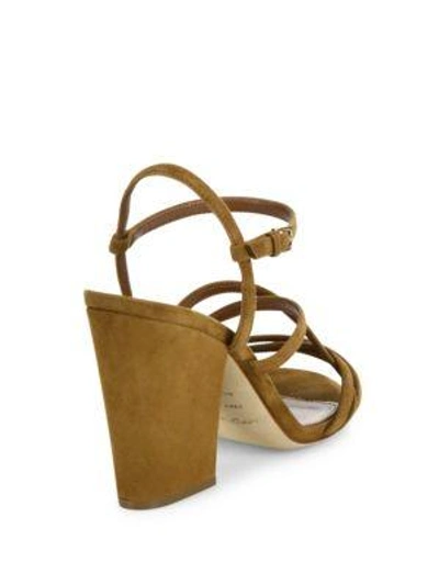 Shop Sergio Rossi Alek Suede Block Heel Sandals In Black