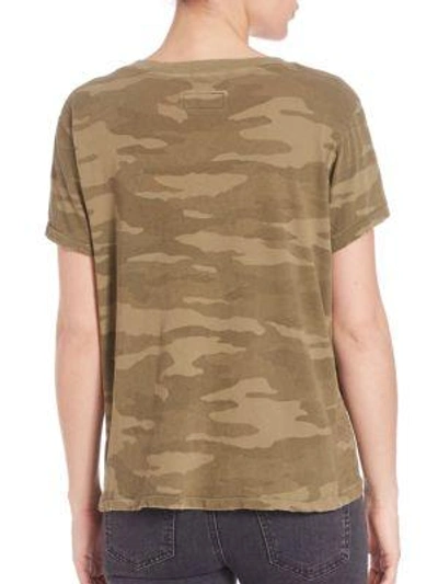 Shop Current Elliott The V-neck Camo Tee In Army Camo