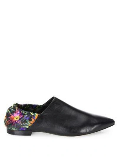 Shop 3.1 Phillip Lim Leather Babouche Slippers In Black-multi