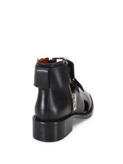 Shop 3.1 Phillip Lim Addis Cutout Leather Booties In Black