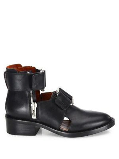 Shop 3.1 Phillip Lim Addis Cutout Leather Booties In Black