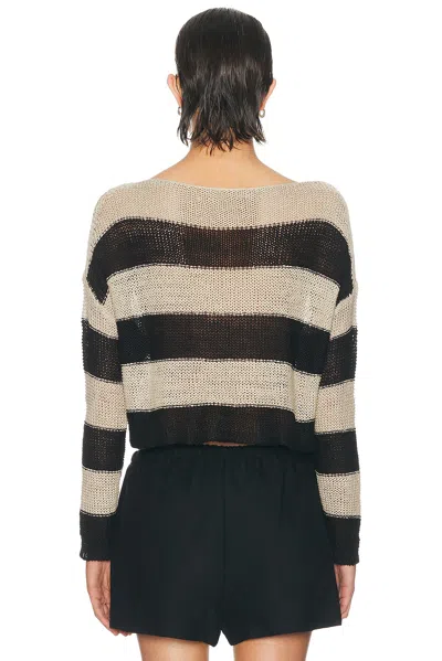 Enza Costa Stripe-pattern Bateau-neck Sweater In Multi