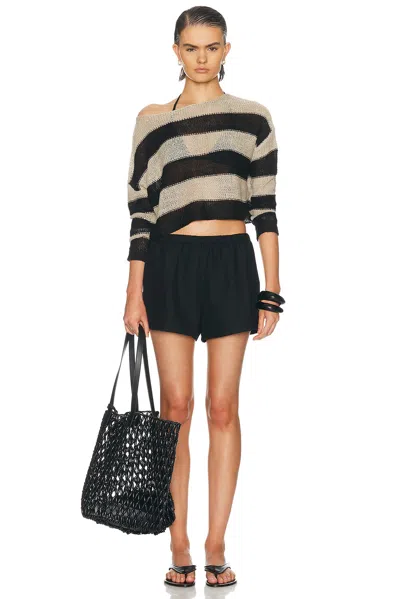Enza Costa Stripe-pattern Bateau-neck Sweater In Multi