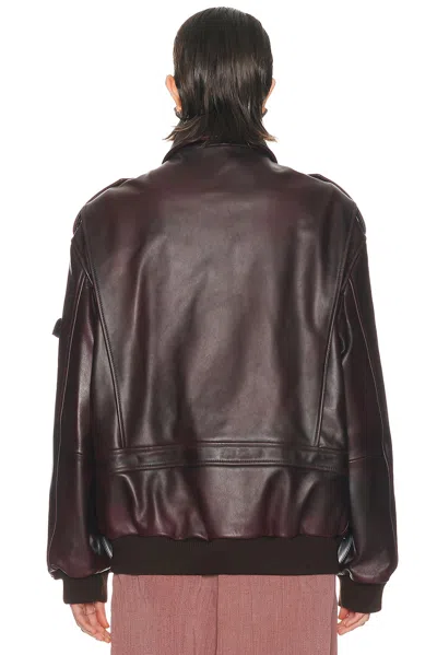 Coperni Oversized Leather Jacket In Brown