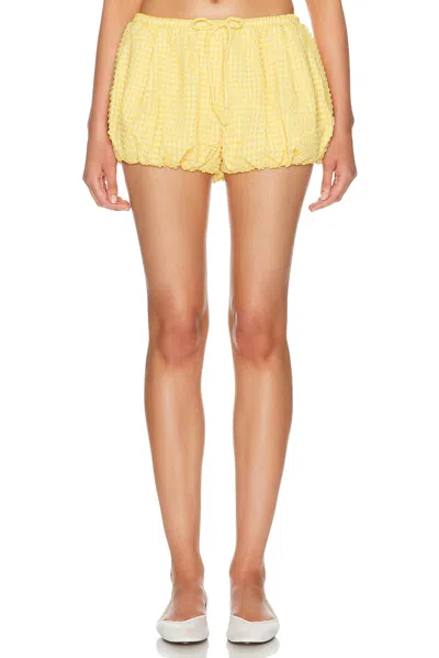 Simkhai Women's Addie Bubble Shorts In Mango Ivory In Yellow