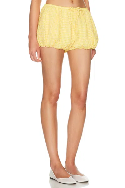 Simkhai Women's Addie Bubble Shorts In Mango Ivory In Yellow