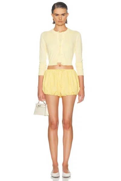 Simkhai Women's Addie Bubble Shorts In Mango Ivory In Yellow