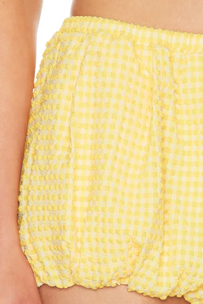 Simkhai Women's Addie Bubble Shorts In Mango Ivory In Yellow