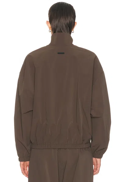 Essentials Active Trace Full Zip Track Jacket In Brown