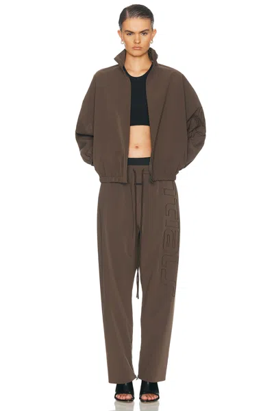 Essentials Active Trace Full Zip Track Jacket In Brown
