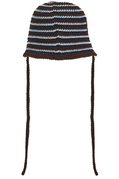 Miu Miu Cotone Crochet Riga Hat In Multi