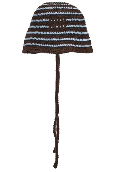 Miu Miu Cotone Crochet Riga Hat In Multi