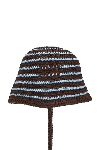 Miu Miu Cotone Crochet Riga Hat In Multi
