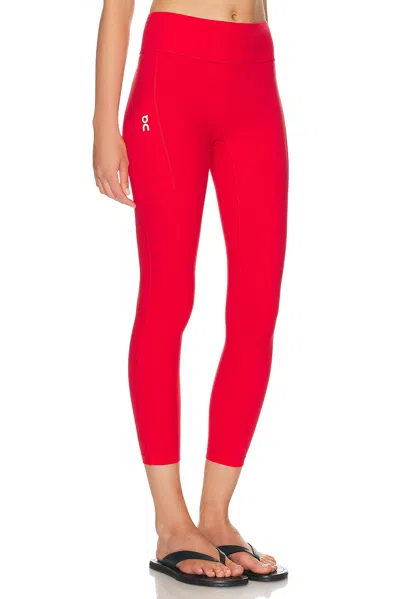 On Performance Tights In Red