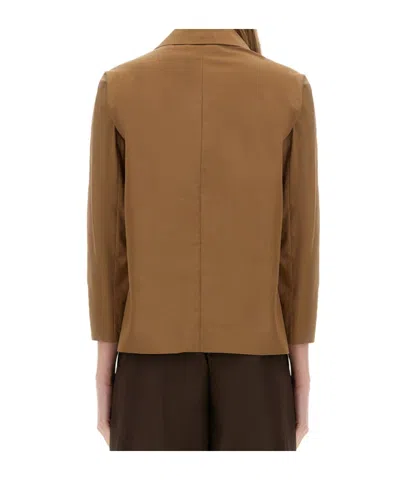 Max Mara Button-up Blazer In Brown