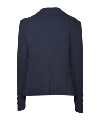 Etro Double-breasted Notched-lapel Jacket In Blue
