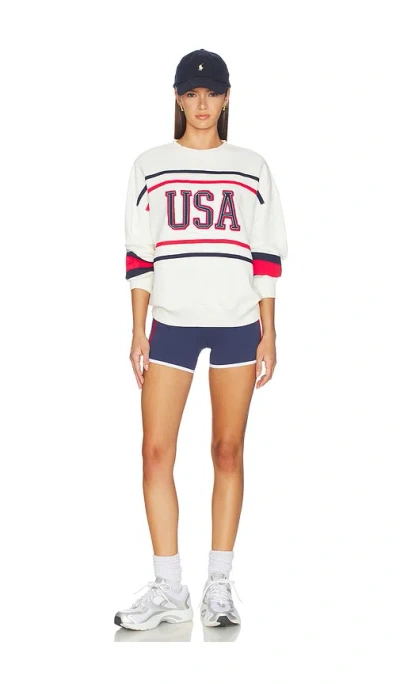 Beach Riot Devyn Oversize Sweatshirt In White