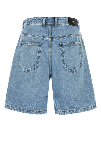 Givenchy Blue Solid Shorts In Blue