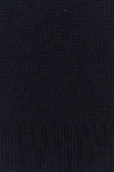 The Row Dark Navy Solid Sweater In Blue