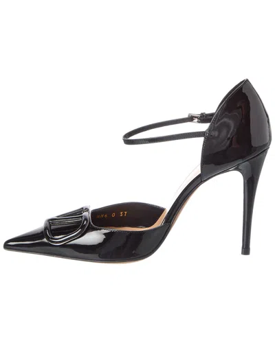 Valentino Signature Patent Leather Pump In Black