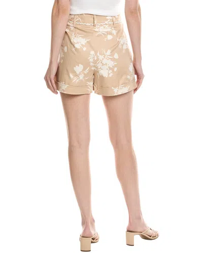 Cece Floral Print High Waist Shorts In Neutral