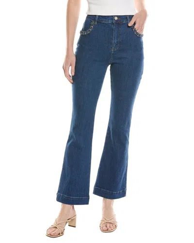 Cece Fitted Denim Pant In Blue
