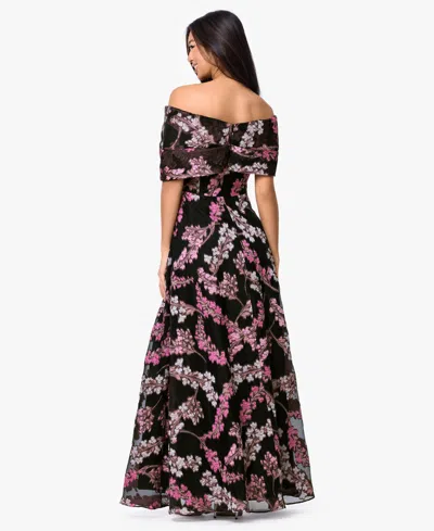 Betsy & Adam Women's Off-the-shoulder Twist Dress In Multi