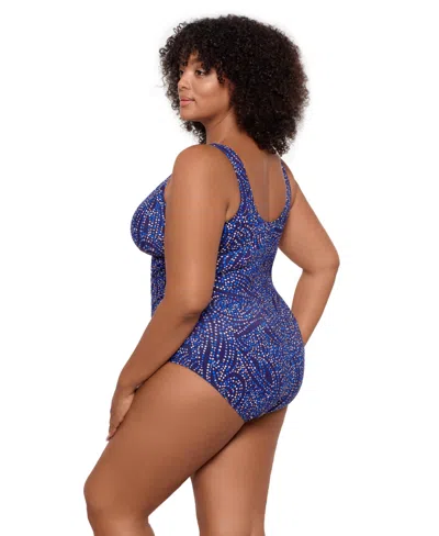 Miraclesuit Plus Size Spotlight Oceanus One Piece Swimsuit In Multi
