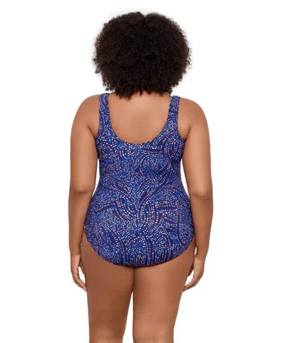 Miraclesuit Plus Size Spotlight Oceanus One Piece Swimsuit In Multi