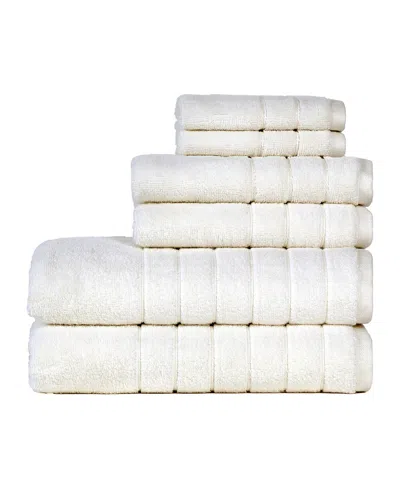 Anne Klein Reverie Cotton 6-pc. Towel Set In White