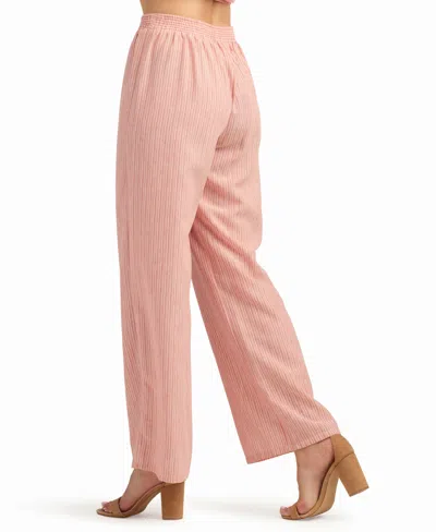 Bcx Women's Pull-on Mini Stripe Pants In Pink