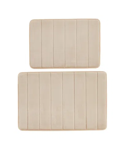 Truly Soft Solid Memory Foam 2-pc. Bath Rug Set In Brown
