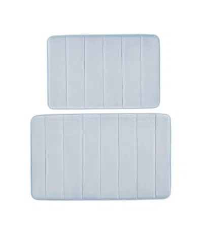 Truly Soft Solid Memory Foam 2-pc. Bath Rug Set In Blue
