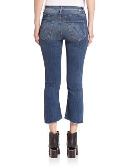 Shop Mother Insider Cropped Raw-edge Jeans In Not Rough