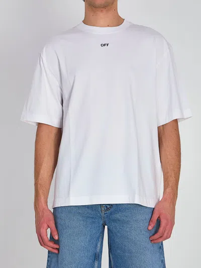 Off-white Graphic Print Relaxed Fit Short Sleeve T-shirt In White