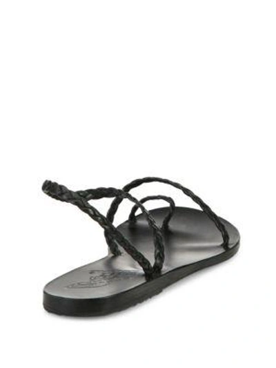 Shop Ancient Greek Sandals Eleftheria Nappa Strappy Sandals In Black