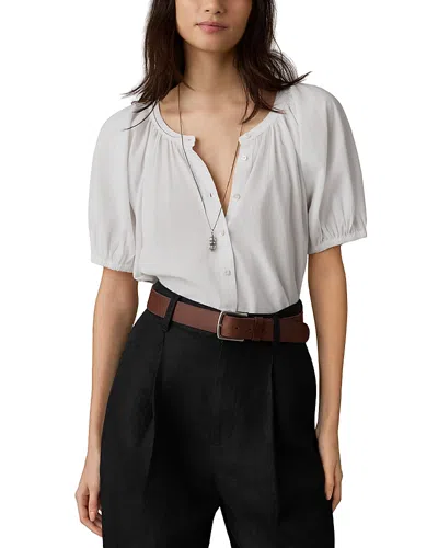 Faherty Voile Lettie Top In White